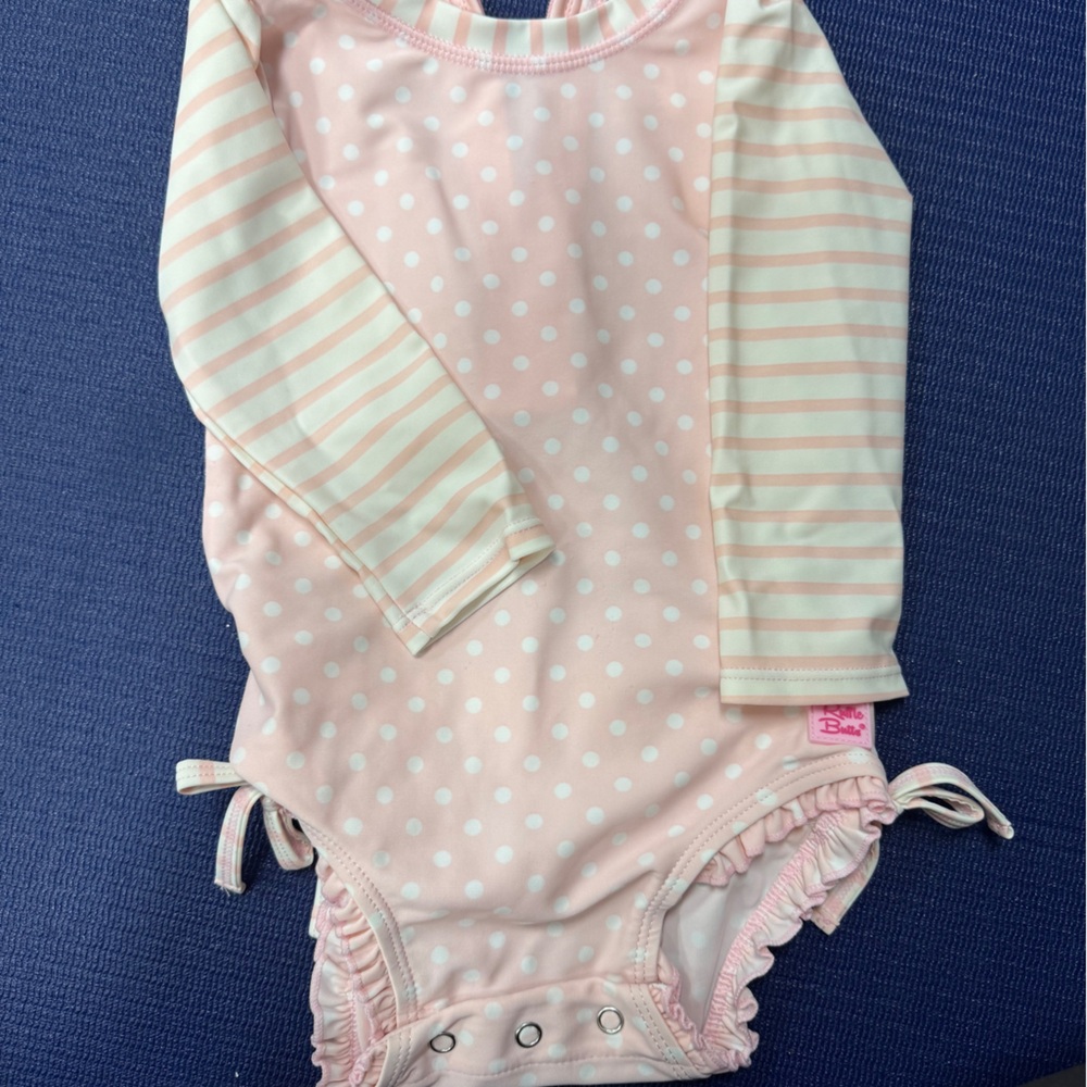 Ruffle Butts Pink Polka Dot One Piece Swimsuit